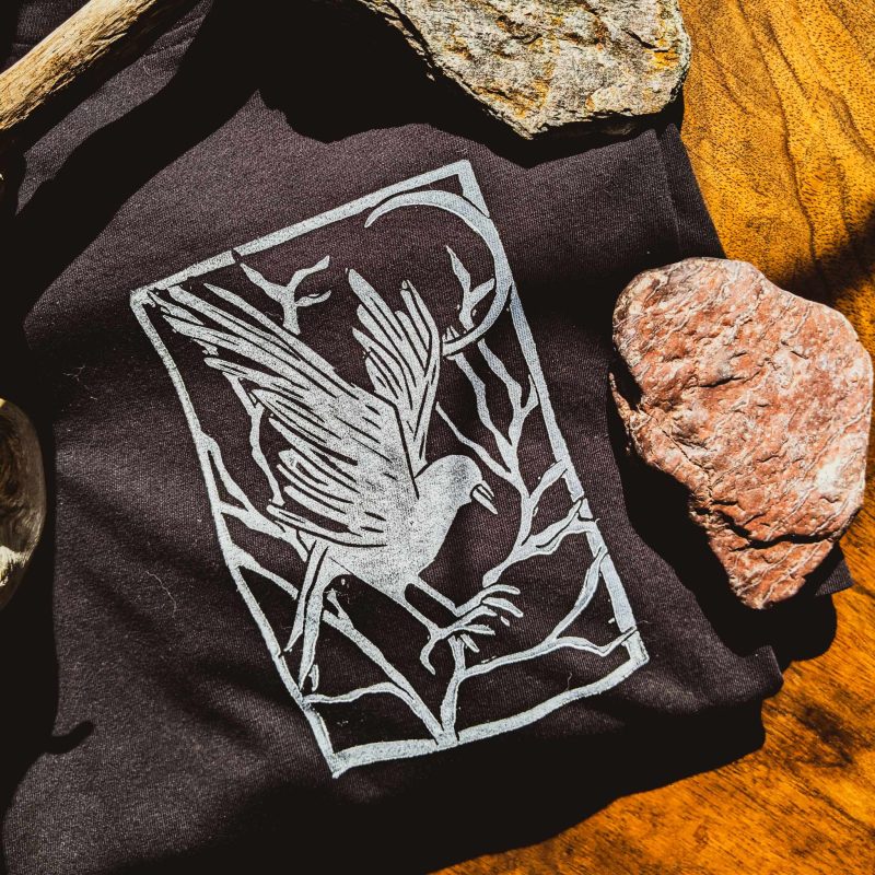 « Corbeau » T-Shirt Linogravure