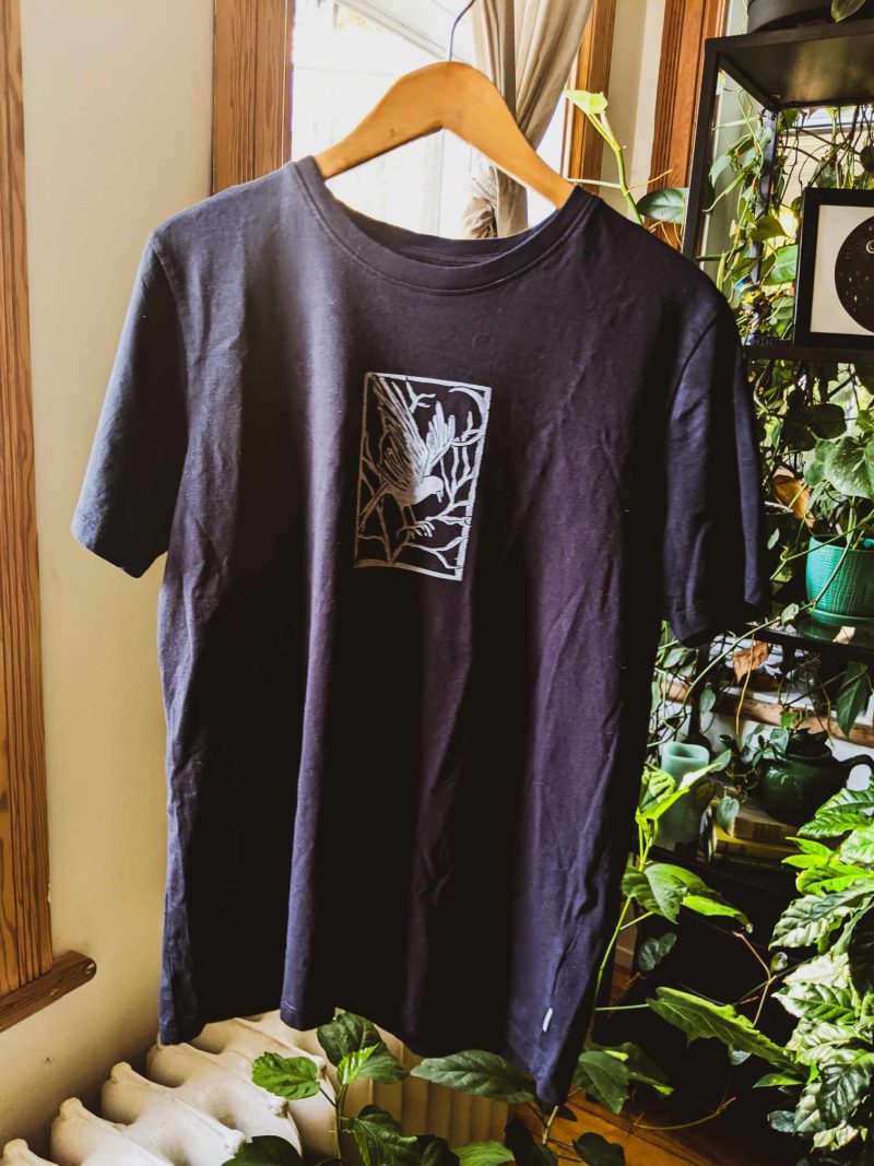 « Corbeau » T-Shirt Linogravure – Image 3