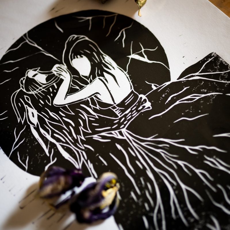 La danseuse lionne - Linogravure – Image 3