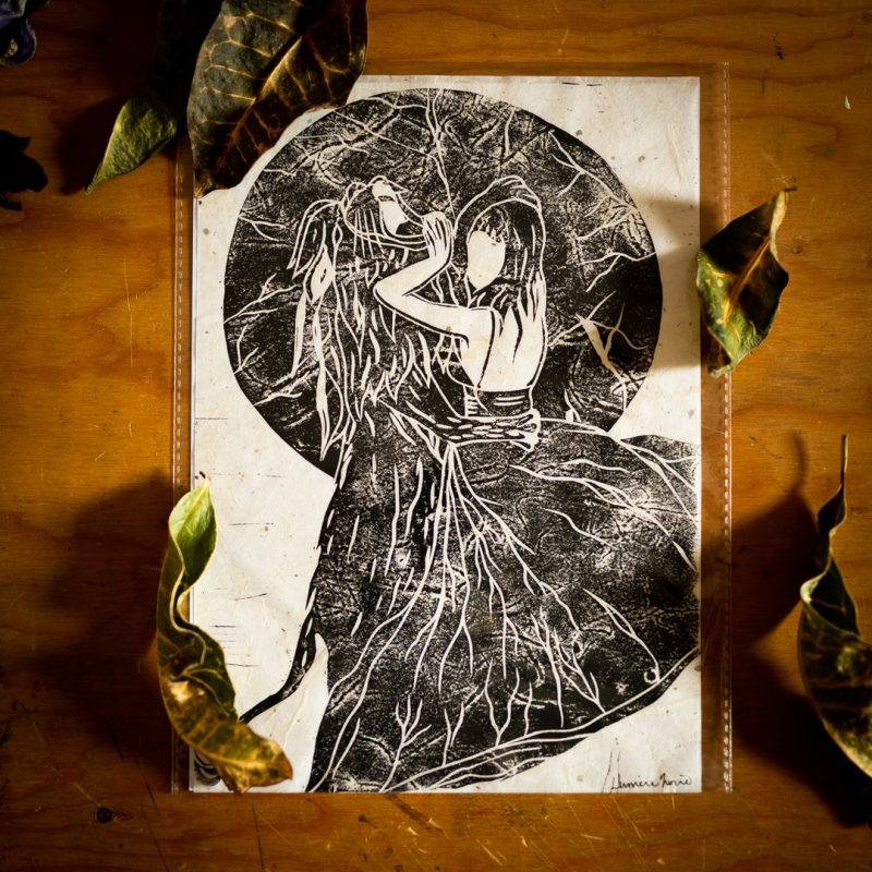 La danseuse lionne - Linogravure – Image 4