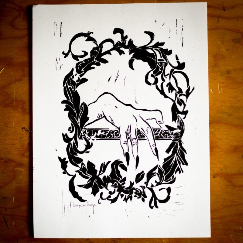 Vampire Linogravure