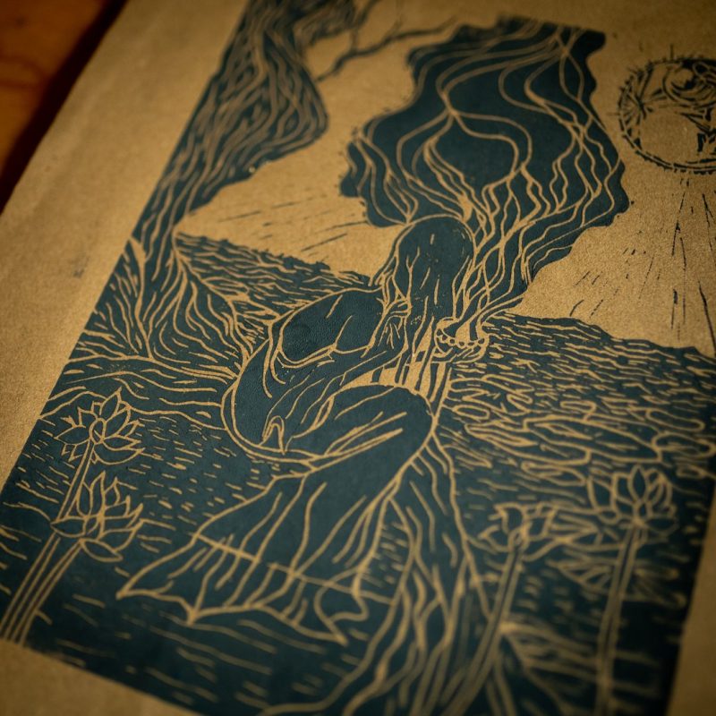 La sorcière de l'eau - Linogravure – Image 4