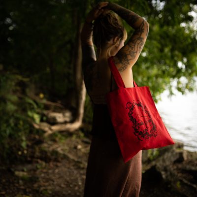Sac réutilisable «Rouge comme le sang»