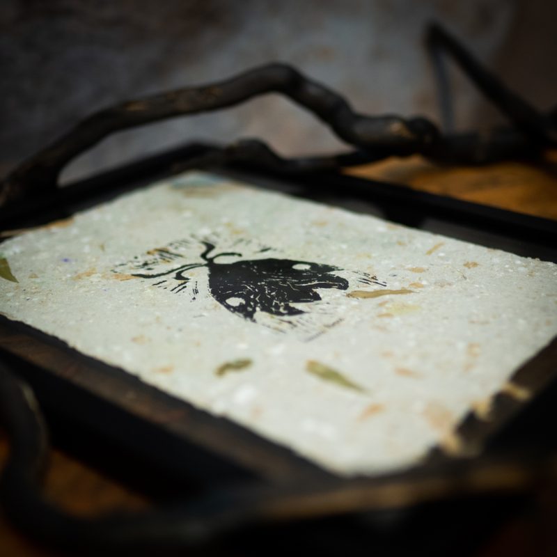 Papillon de nuit - Impression Linogravure