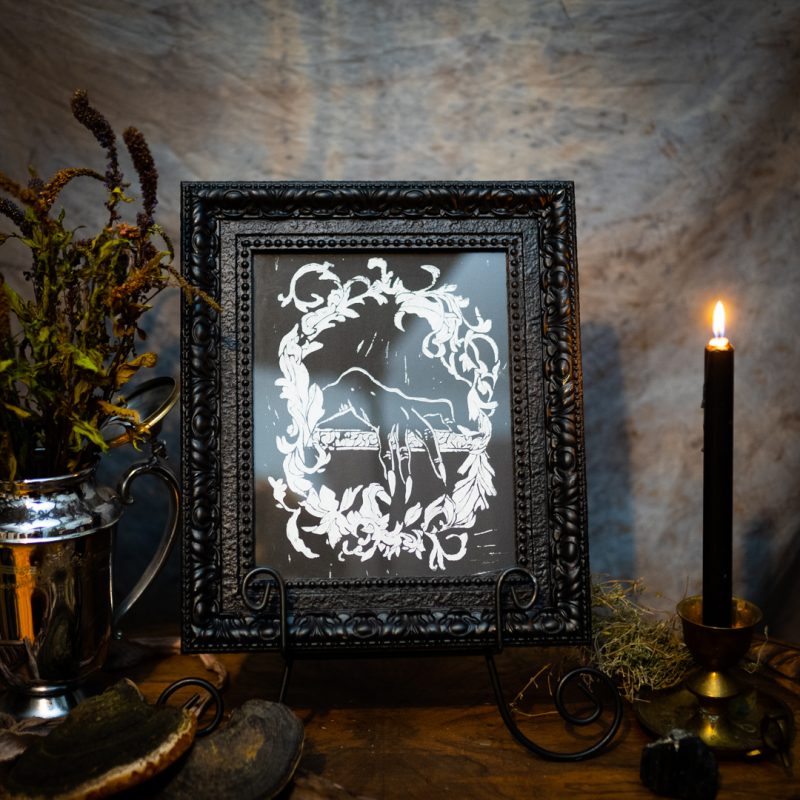 Vampire Impression Linogravure Encadrée – Image 11