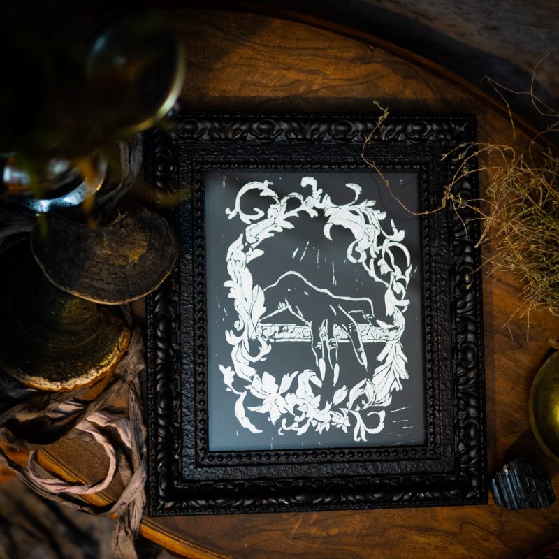 Vampire Impression Linogravure Encadrée – Image 12