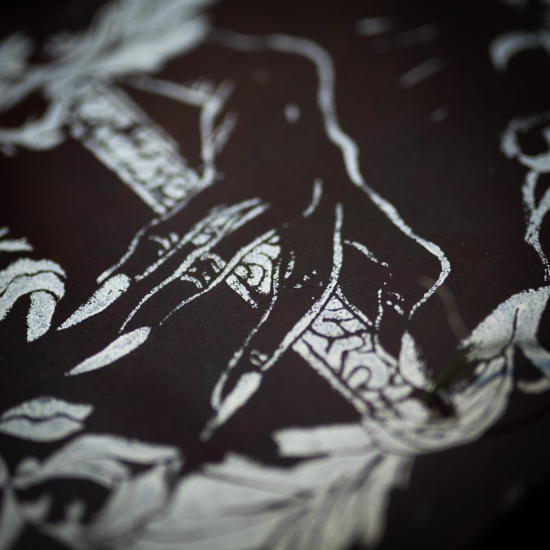 Vampire Impression Linogravure Encadrée – Image 3