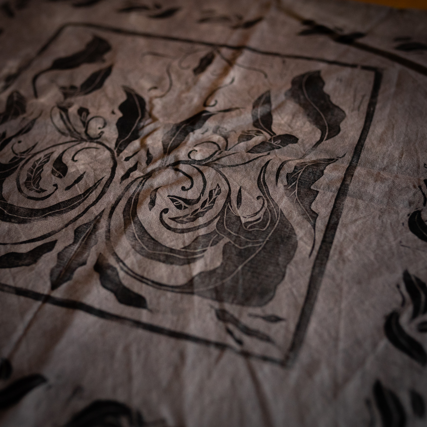 Bandana - Linocut botanical print - Image 9