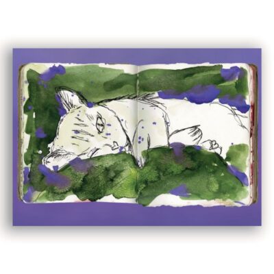 Carte Postale Yoko (Vert & Mauve)