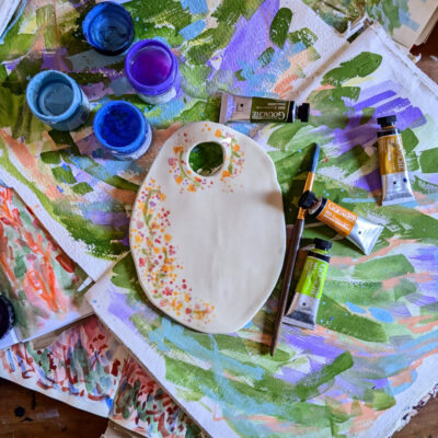 "Orange Nasturtiums" Paint Palette